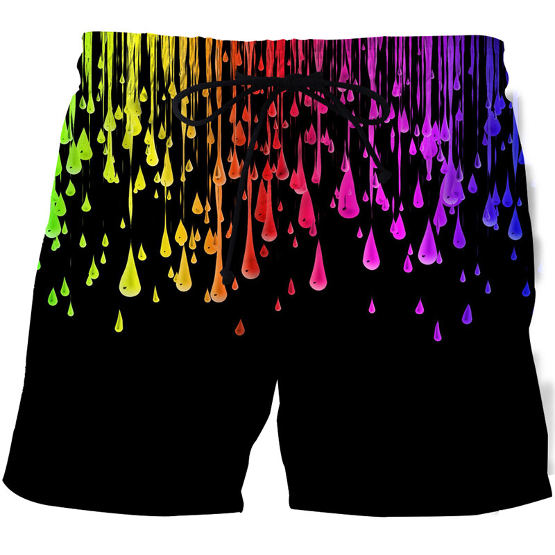 Verão novo estilo 3d impressão arte calças de praia dos homens moda casual praia calças curtas plus size solto calções natação 6xl