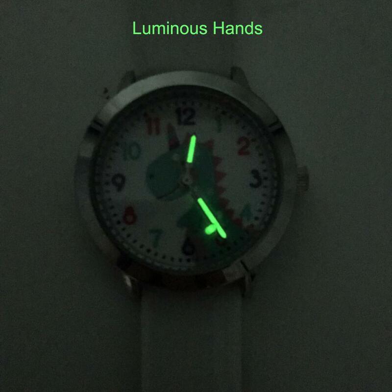 นาฬิกาเด็กยูนิคอร์นควอตซ์หญิงนาฬิกาเด็กนักเรียนนาฬิกาข้อมือ PU หนัง Luminous Hands นาฬิกาข้อมือ