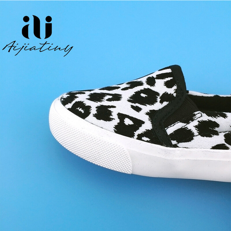 2021 autumn children shoes boys sneakers girls Fashion shoes kids shoes for girl Leopard Print canvas shoes for boy