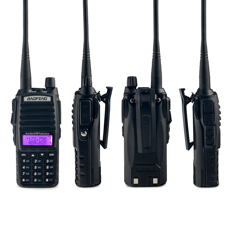 1 atau 2 Buah Walkie Talkie BaoFeng UV-82 Dual-Band 136-174/400-520 MHz FM Ham Dua radio Transceiver Super Power BaoFeng UV82