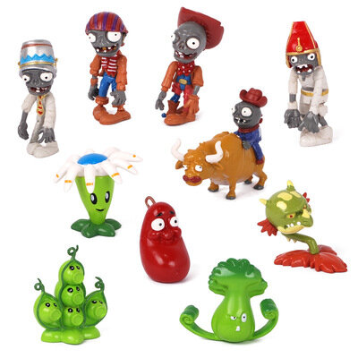 12スタイル植物対ゾンビフィギュア玩具pvz植物の戦争のゾンビ2エンドウのシューティングゲームひまわりモデルのおもちゃの漫画ソリッドpvcコレクション人形