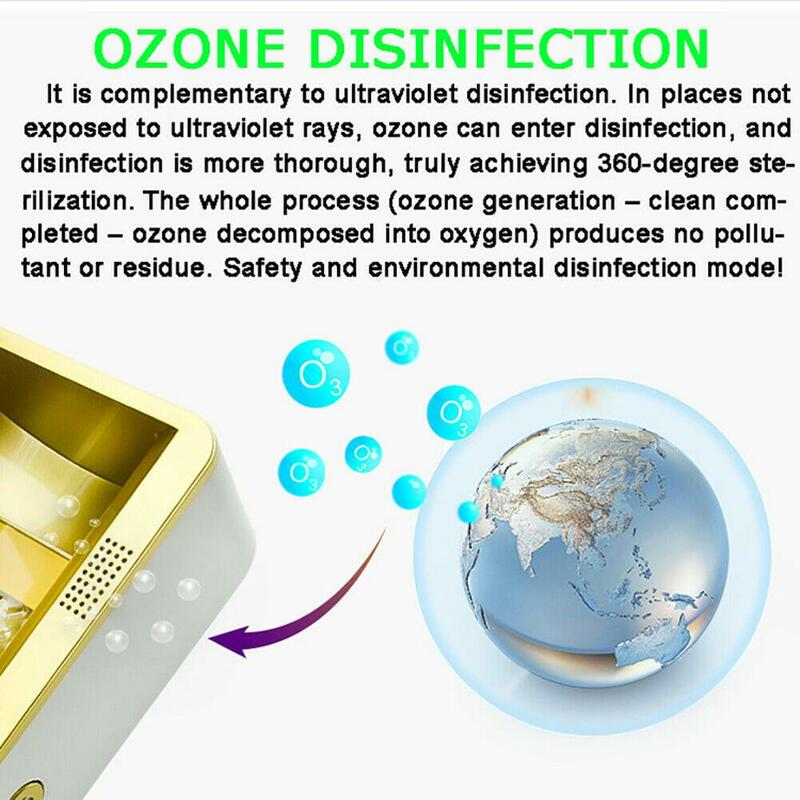 Desinfección de esterilizador UV ozono caja seca manicura uñas esterilizador UV manicuría de salón de belleza equipos esterilización herramientas de uñas