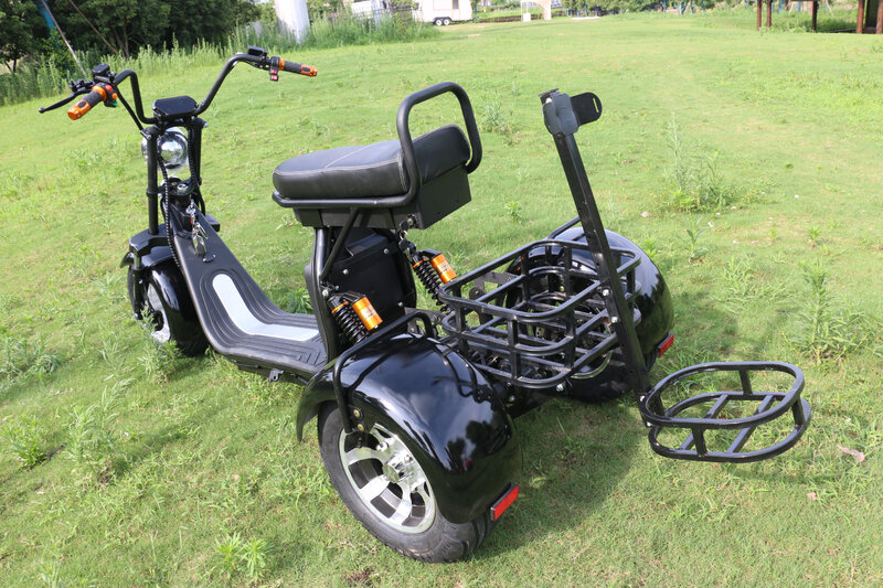 Citycoco-大型タイヤ付き電動スクーター,2000W,20Ah/40Ah,大型車とゴルフバスケット付き三輪スクーター