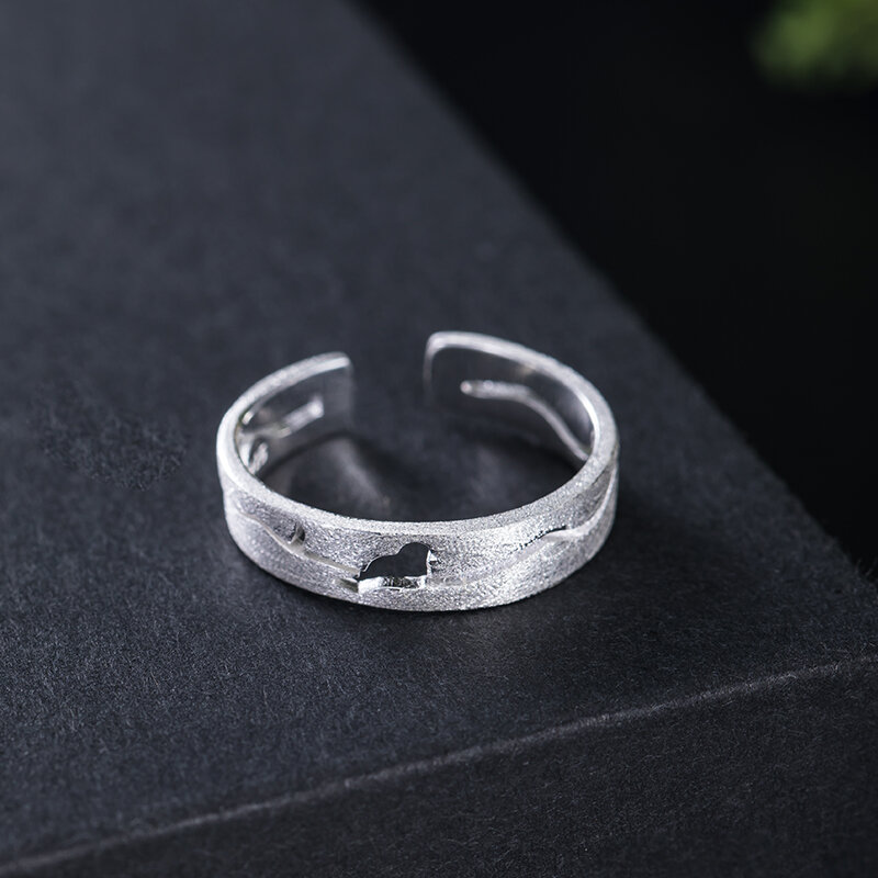 VLA 925 Sterling Silver Chinese Style Design Hollowed Out Bird Branch Ring For Women's Fashion Party Jewelry Accessories