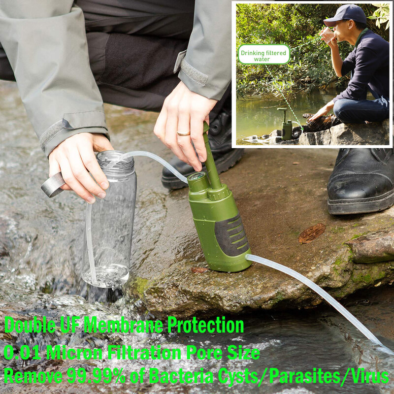 Water filter Outdoor Portable Safety Emergency Water Purifier Personal Filtration Outdoor Activities Water Filter 5000L+