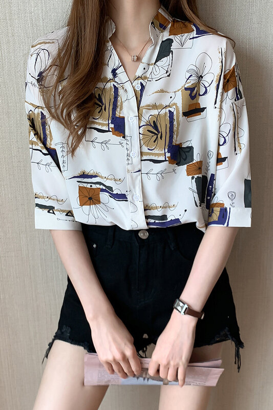 Женская блузка с коротким рукавом, белая или черная Повседневная Свободная рубашка в уличном стиле, лето 2020