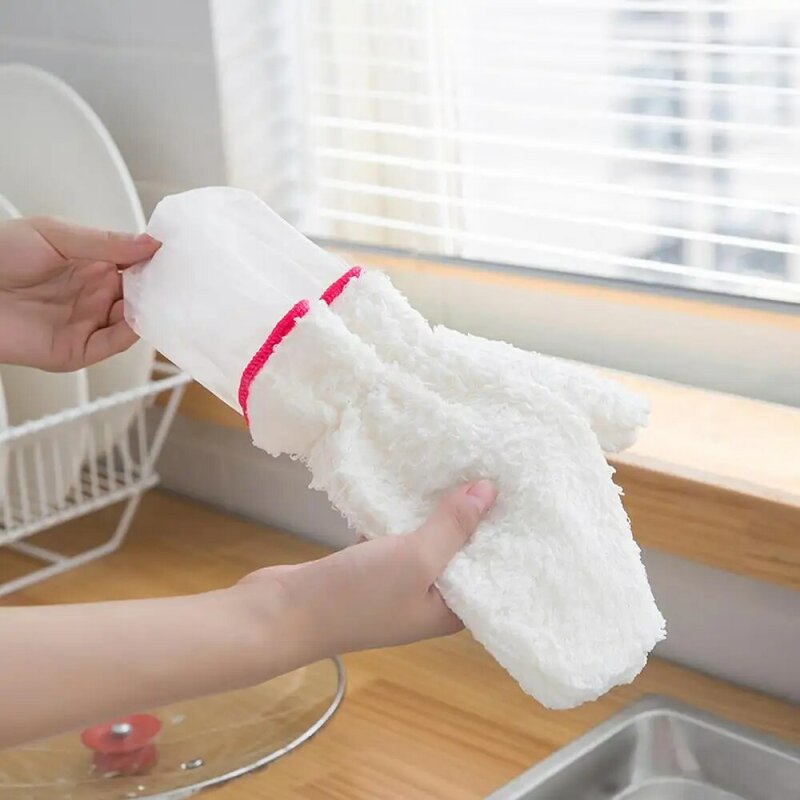 Waterproof Dish Washing Gloves Bamboo Fiber Dishwashing Gloves Anti-oil Household Cleaning Rag Glove Kitchen Supplies Tool