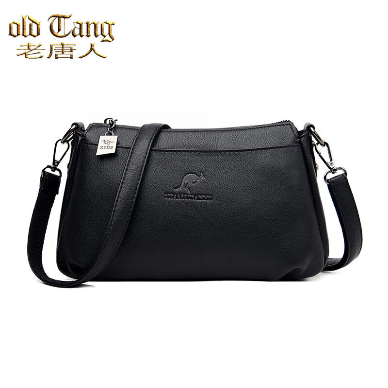 OLD TANG-حقيبة كتف جلدية بلون سادة للنساء ، حقيبة يد مربعة صغيرة عصرية ، جودة عالية ، 2021