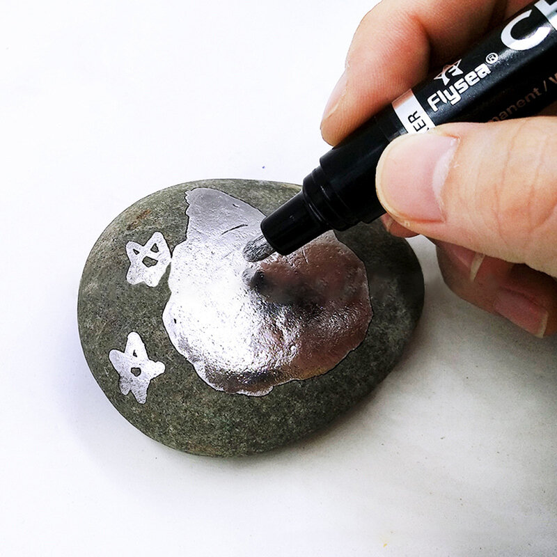 Liquid Mirror Chrome Marker z 0.7/1/3mm stalówka lustro odbicie pisak do kaligrafii Soomth pisanie farby markery długopis materiały biurowe