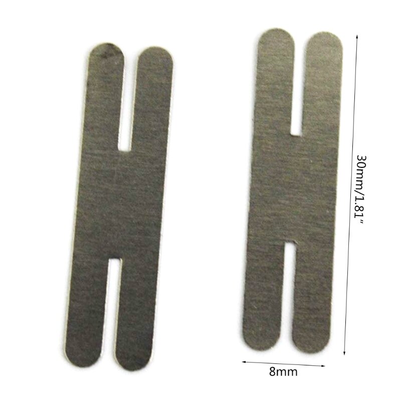 100 шт., x 30x8 мм, никелированные Стальные Ремешки для магнитных шайб сварщика