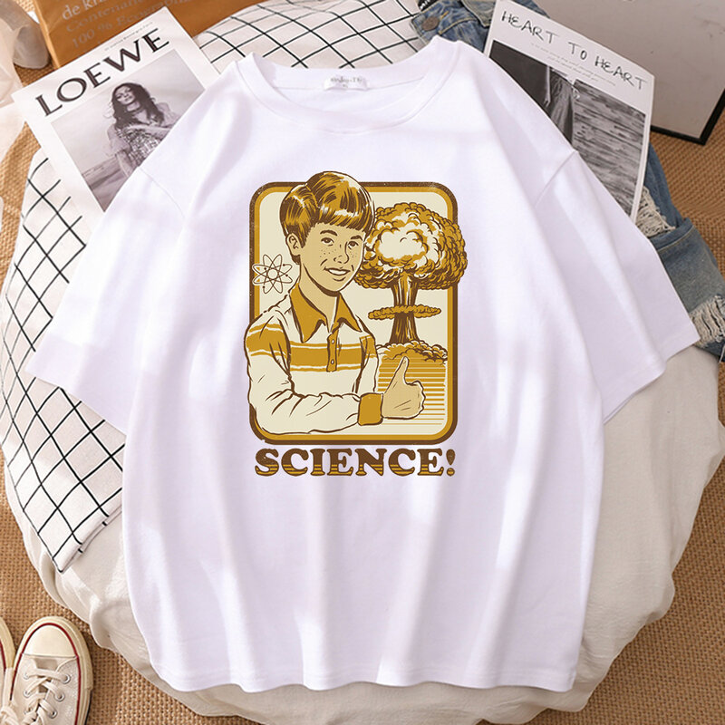 La Science! T-Shirt avec impression variante pour homme, Streetwear, décontracté, surdimensionné, Cool, créatif, à col ras du cou