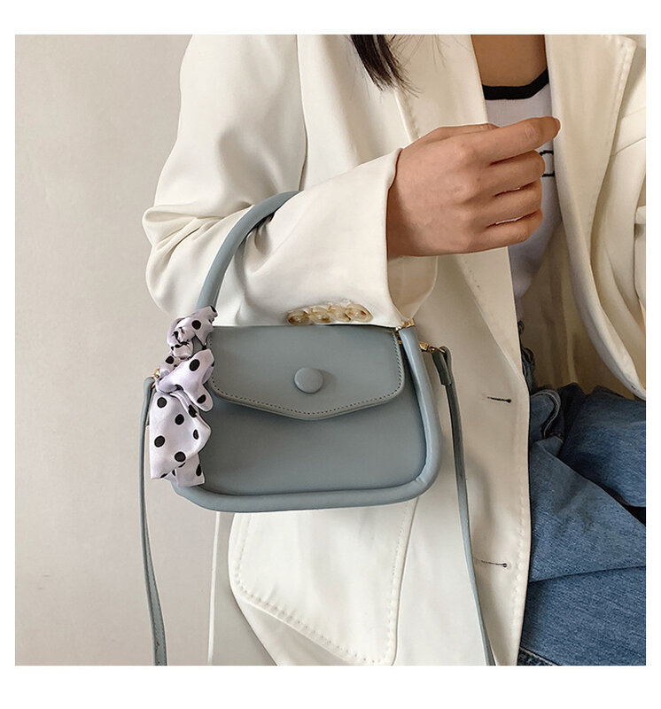 Bolsa feminina 2021 novo estilo estrangeiro moda saco portátil fita coreano mini quadrado saco do mensageiro