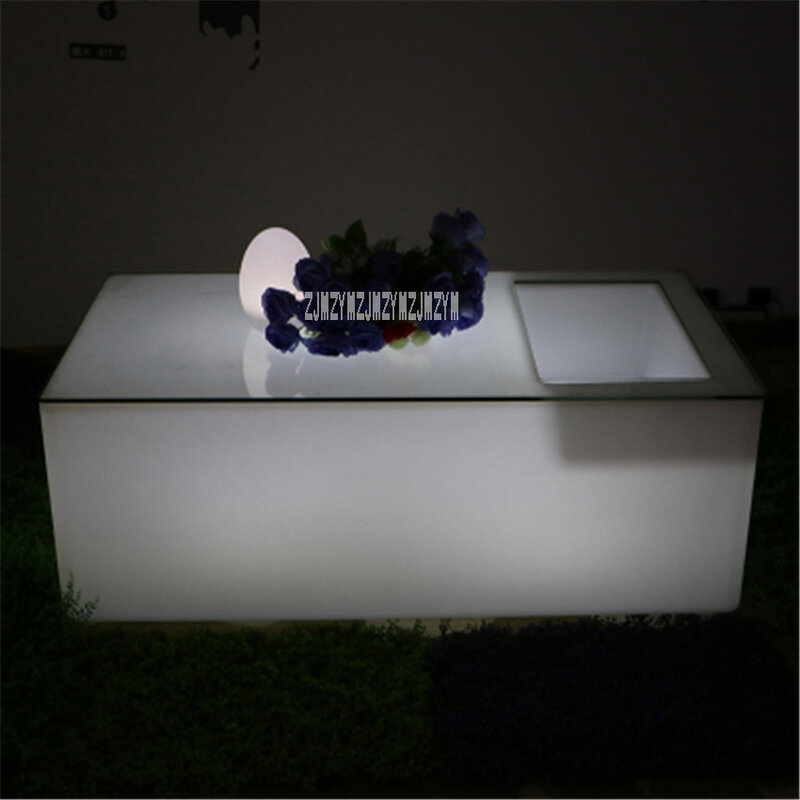 Creative Colorful Waterproof LED Bar Table Modern Coffee Tables 16-Color Led Light Home Decoration Table With Remote Controller