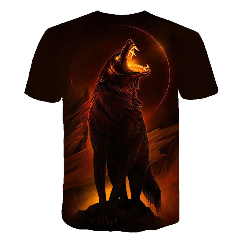 Męski T-shirt męski 2019 najnowszy 6XL wilk 3D drukuj zwierząt fajny śmieszny T-Shirt męski z krótkim rękawem lato topy T Shirt Tshirt
