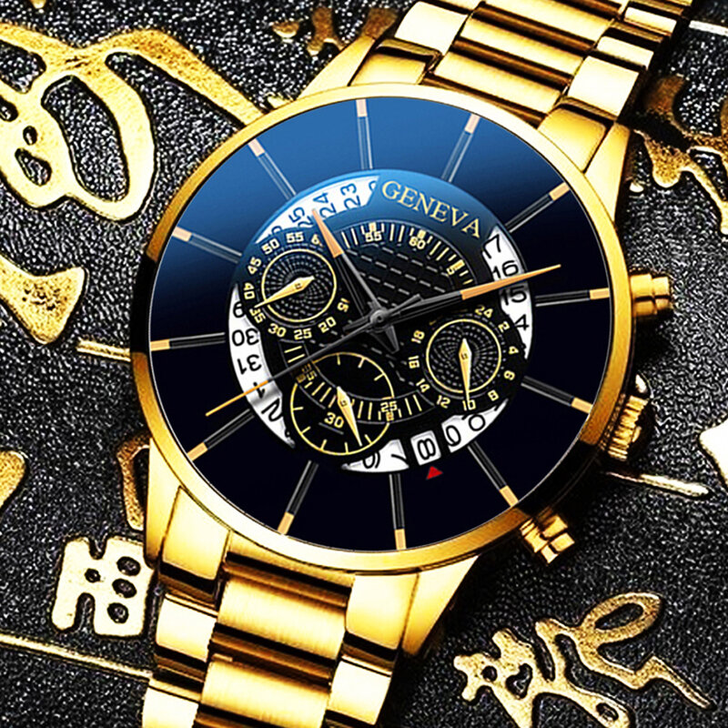 Marca de luxo calendário de moda relógios de quartzo homens mulheres negócios aço inoxidável relógio masculino relogio masculino