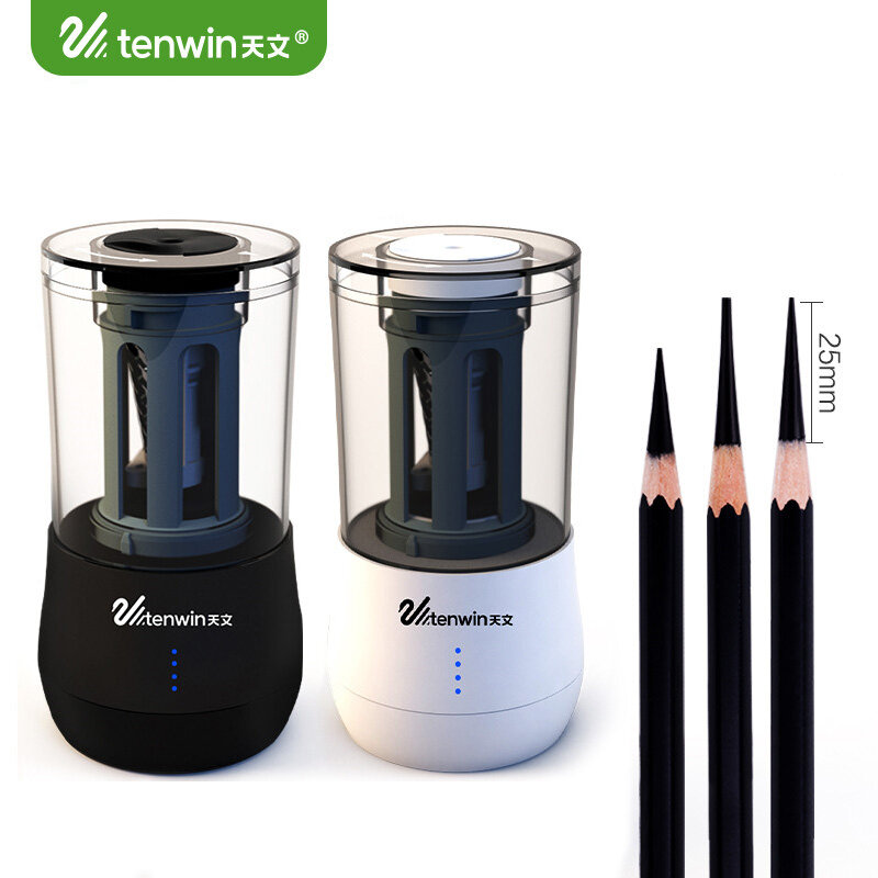 Tenwin 8009, электрическая точилка для карандашей, на батарейках, ручка, нож, автоматическая точилка для карандашей, Escolar Papelaria, офисные канцелярс...