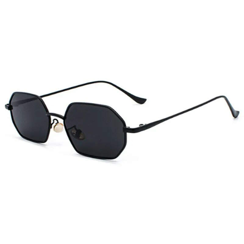 Солнцезащитные очки в металлической оправе UV400 для мужчин и женщин, небольшие брендовые дизайнерские винтажные квадратные очки с защитой о...
