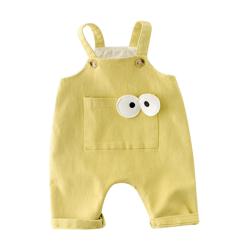 Yg brand children's wear spring and summer new strap Jumpsuit baby creeper newborn Pants Boys and girls open long pants