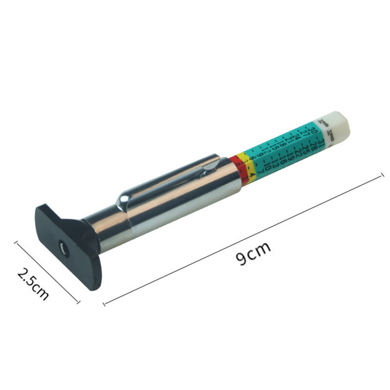25มม.ยางรถวัดปากกา Universal ยางยางรูปแบบยางเครื่องมือ AutomotiveTire ความลึกยางเครื่องวัดความดันยาง