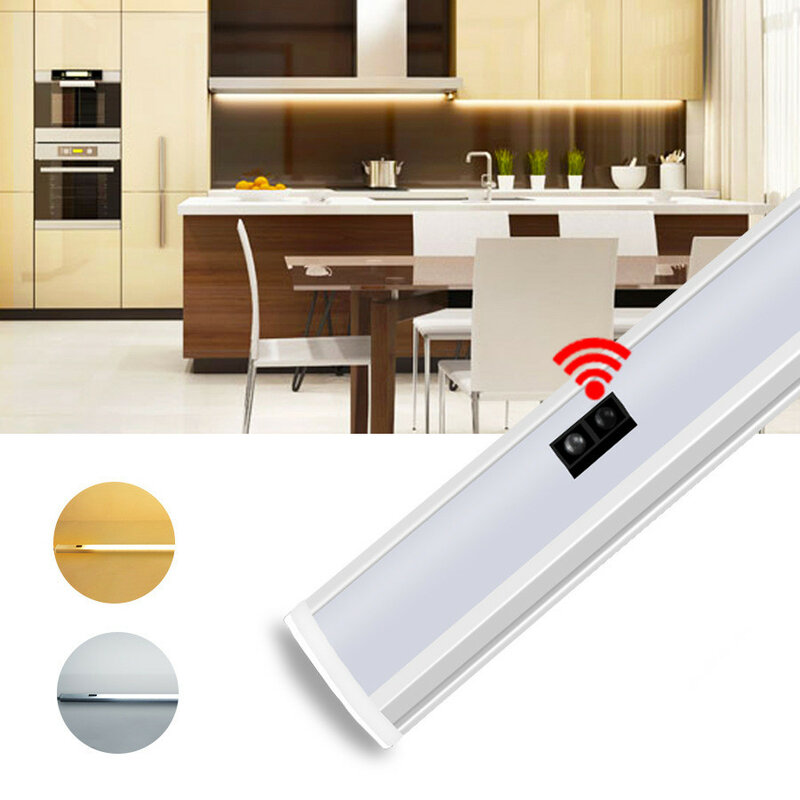 12V LED Unter Kabinett Licht Hand Sweep Schalter Sensor Motion Dimmer Küche Schlafzimmer Schrank Schrank Bar Licht für Treppen korridor