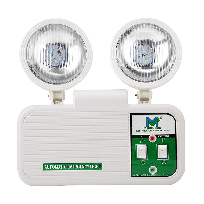 2W Dual Đầu Đèn Lối Ra 8 Đèn LED Khẩn Cấp 110-220V EU PlugEmergency