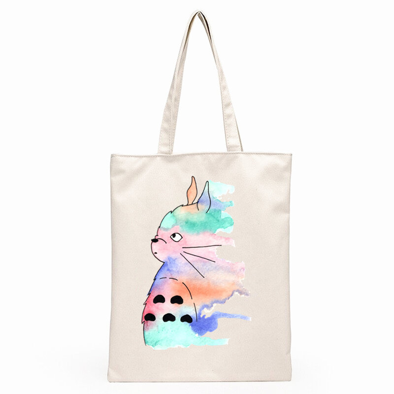 Totoro estúdio ghibli, miyazaki hayao anime kawaii, bolsa de compras com estampa gráfica, moda casual para meninas, bolsa de mão