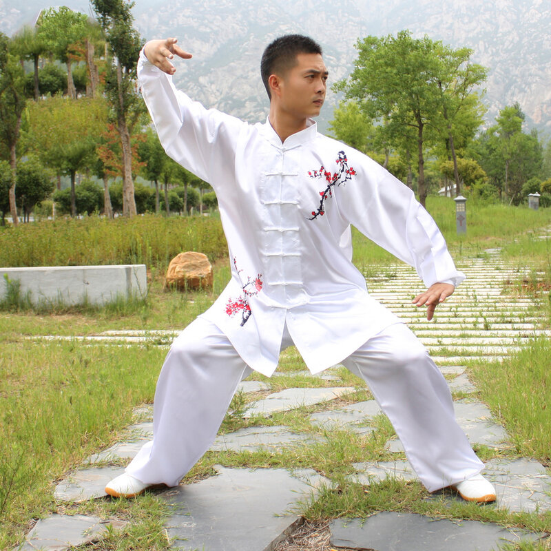 Traje de uniforme chino tradicional para hombres y mujeres, pantalones superiores de manga larga, Wushu, TaiChi, KungFu, ropa de ejercicio de Tai Chi