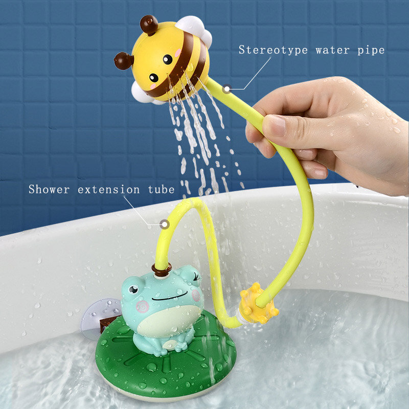 Giocattoli da bagno per bambini rana spruzzo d'acqua galleggiante rotante Sprinkler fontana doccia gioco per bambini bagno vasca da bagno giocattoli d'acqua regali di natale