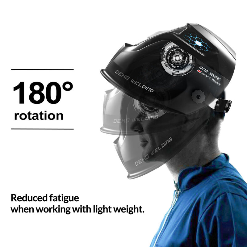 DEKO-casco de soldadura eléctrica MIG MMA, máscara de oscurecimiento automático, Rango ajustable Solar de calavera