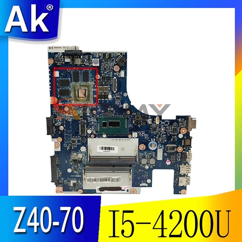 NM-A273 forZ40-70 Laptop Motherboard CPU:I5-4200U Anzahl FRU:SB20F61581 SB20F61557 SB20F61639 SB20F61561 SB20F61549 SB20F61642