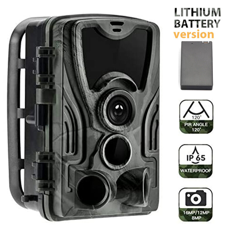 Caméra de chasse et de suivi des sentiers du gibier HC801A, 20mp 1080P, batterie au Lithium Rechargeable, 5000mA, 0.3s, surveillance des animaux, piège Photo