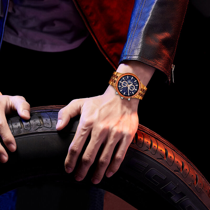 Shifenmei الرجال الساعات الفاخرة العلامة التجارية سبيكة خشبية كوارتز ساعة اليد الكلاسيكية الأعمال ساعة كرونوغراف للرجل