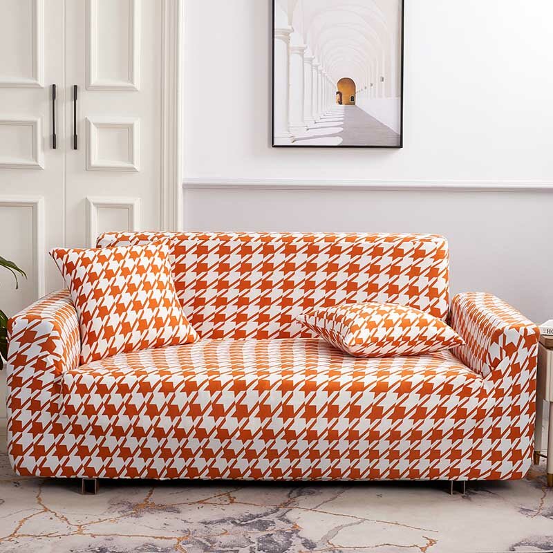 Funda de sofá tipo diván elástica a rayas, cubiertas de sofá en forma de L para sala de estar, Protector de muebles, SFT005