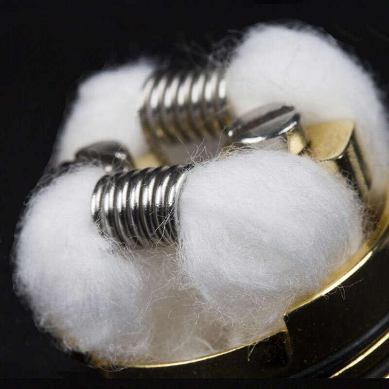 VAPE Cotton ที่สร้างไว้ล่วงหน้าผ้าฝ้ายอินทรีย์สำหรับ Ecigarette RTA RDA RBA RDTA Atomizer VS เบคอนผ้าฝ้าย