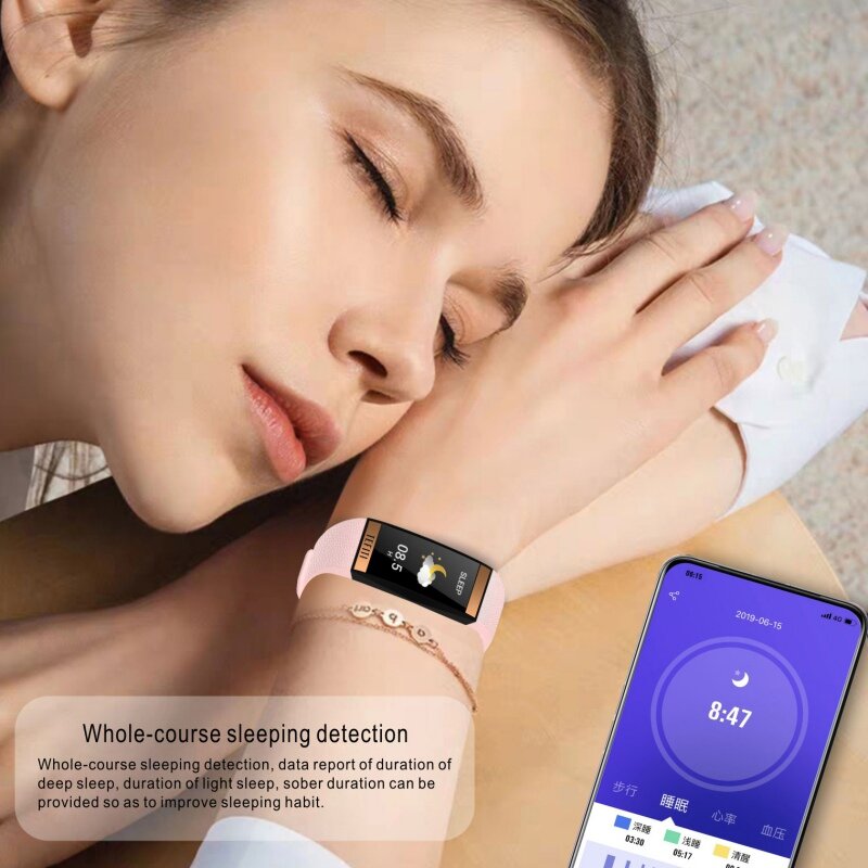 E78 relógio inteligente freqüência cardíaca monitoramento de pressão arterial smartband fitness banda ip68 à prova dip68 água esportes relógio