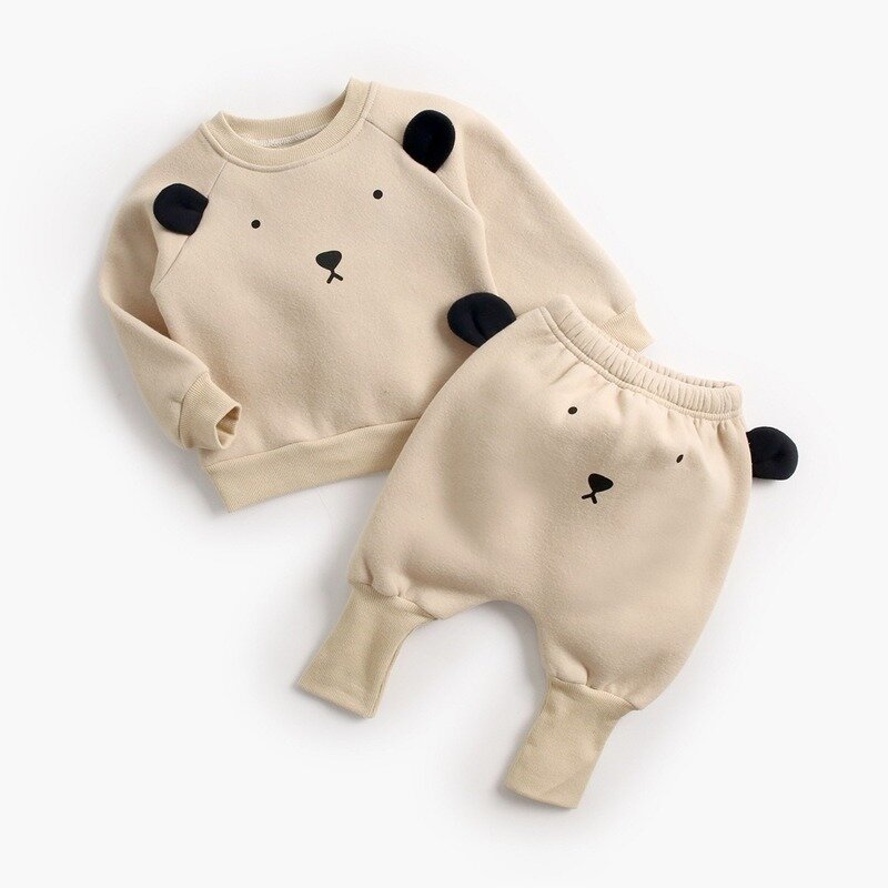 Conjunto de bebé de VearDoller lindo Animal de dibujos animados de manga larga sudadera + Pantalones de dos piezas conjunto de Primavera de moda ropa de bebé traje infantil