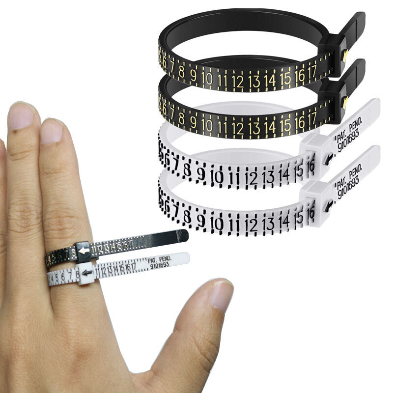 1PC Messgerät Marke Neue Hohe Qualität Kunststoff Ring Herrscher Finger Umfang Mess Kreis Unisex Amerikanische Größe