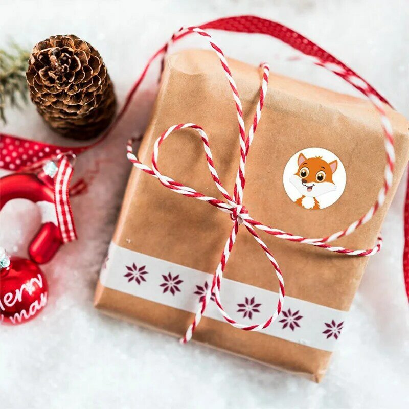 50-500 قطعة 1 بوصة خمر ملصق للأطفال اليدوية مستديرة عيد الميلاد علبة كرتون التفاف التسمية ختم ملصقات ديكور القرطاسية