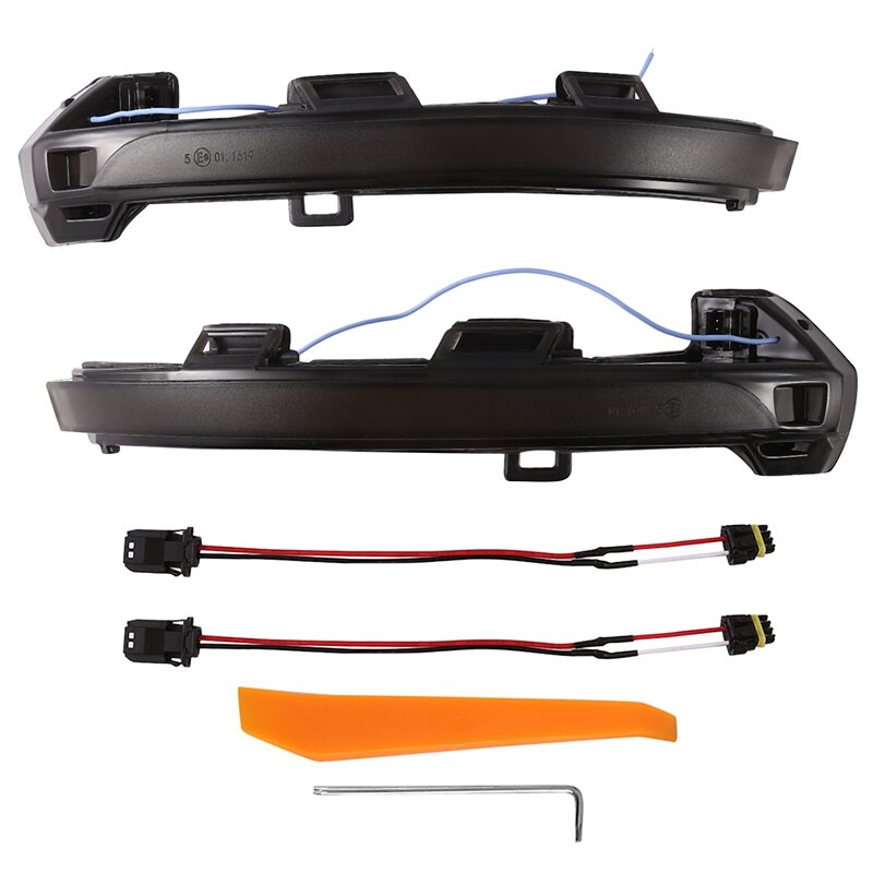 Indicador de espejo lateral LED dinámico, luces intermitentes de señal de giro para retrovisor, color azul y ámbar, para Golf 8 MK8 GTE GTD 2020 2021