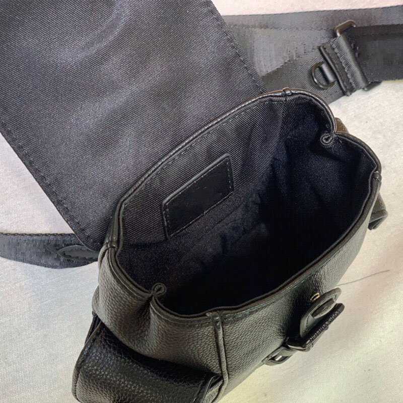 2021 nuova borsa Unisex di lusso borsa in vera pelle moda nera borsa Messenger di migliore qualità borsa sportiva per il tempo libero nera