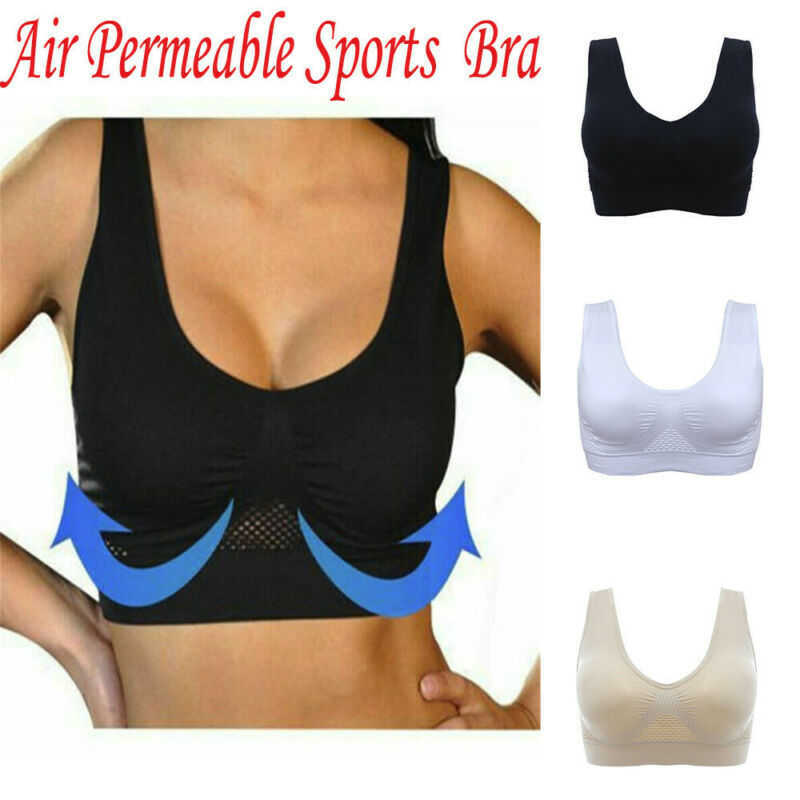 Bra Air Comfort Summer Wireless Cooling  Sport Permeable Seamless Casual Gym Bra Size S-4XL