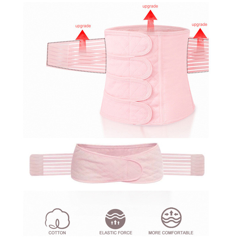 Espartilho de gaze respirável, cinta de algodão pós-parto para recuperação do corpo, espartilho modelador de corpo m1
