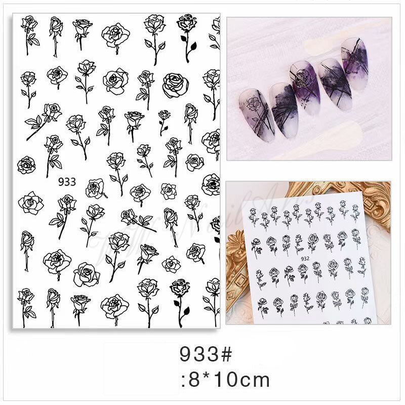 10Pcs 3D Leopard Butterfly Print Nail Art Stickers Boho Style Brown Butterfly Pattern Nail Decals Adhesive Manicure Decal