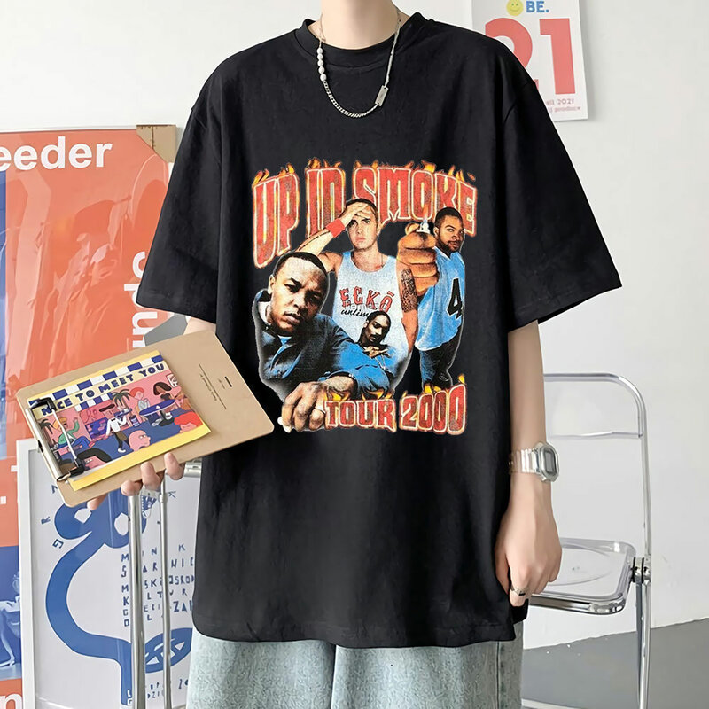 Camiseta Vintage Rap Up In Smoke Tour 2000 Dre Eminem Snoop 