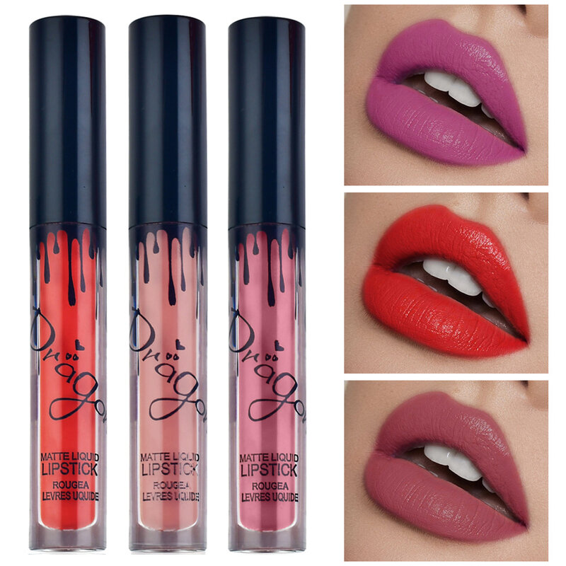 1 Buah Lipstik Berkilau Berkilau Tahan Lama Tahan Air Lip Gloss Kosmetik Kecantikan Metalik Kilau Lipstik Cair