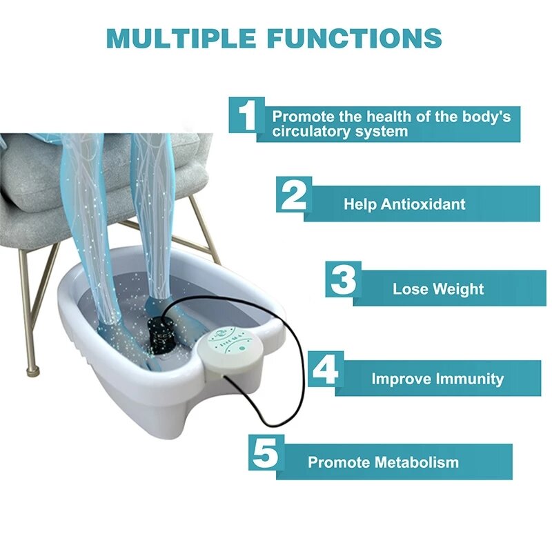 สปาเท้าแปรงนวดขัดผิวเครื่อง Saude Detox Electric Vibrating ฟุต Massager ทำความสะอาดบ้าน Mini อ่างล้างหน้า Array Healthy Care Therapy