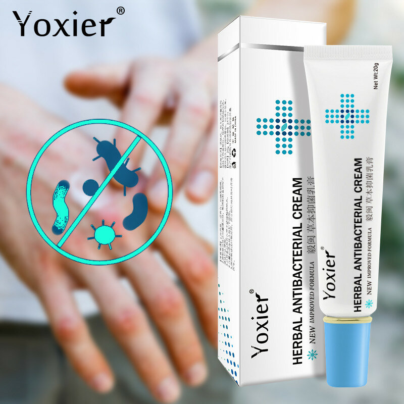 Yoxier-crema antibacteriana a base de hierbas, crema antipicazón para Psoriasis, alivia Eczema Urticaria, ungüento para tratamiento de la piel