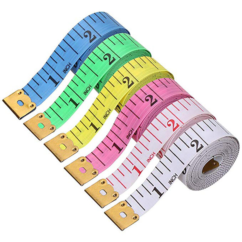 1.5m corpo régua de medição costura costureira fita medida mini suave plana régua centímetro costura fita de medição cor aleatória