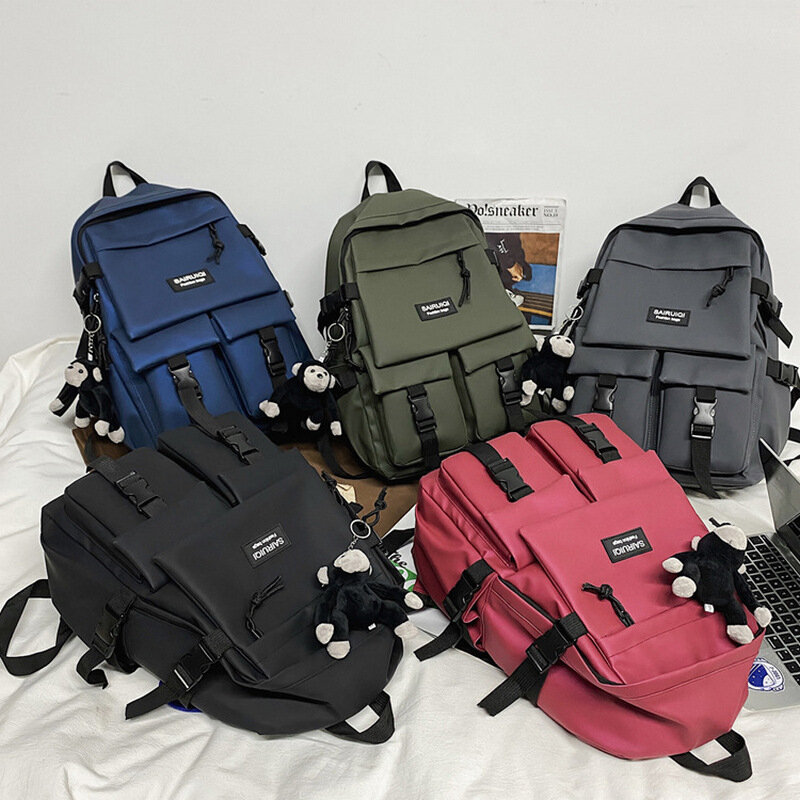 십대 소녀 나일론 도서 가방에 대한 가방 학교 가방 대학 바람 대용량 Schoolbag 2021 새로운