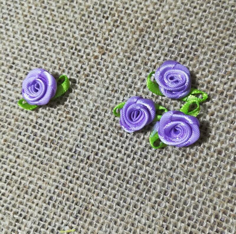 10 sztuk kwiat aplikacja fioletowa róża Patch tkaniny do szycia sukienka wykończenia naklejki 3D kwiat Parche łatki ozdoba na kołnierz parches ropa